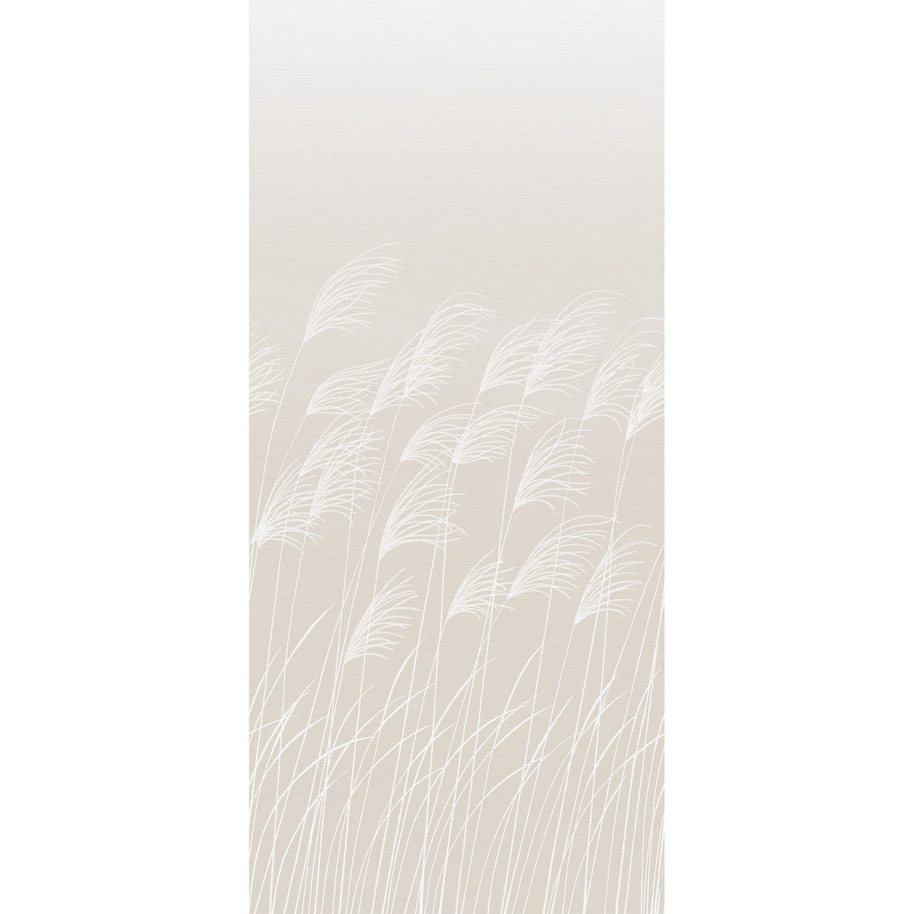 113231 Miscanthus Mural Kasuri Parchment and Frost Wallpaper by Harlequin