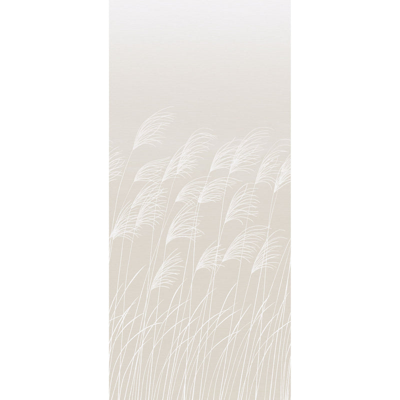 113231 Miscanthus Mural Kasuri Parchment and Frost Wallpaper by Harlequin