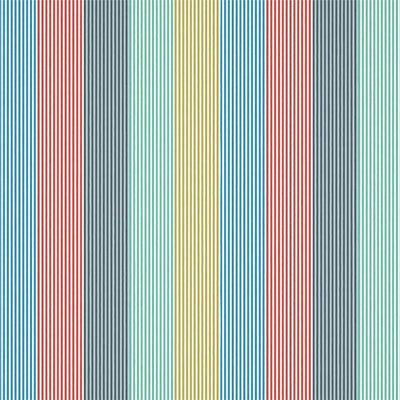 Funfair Stripe Book of Little Treasures Ink Aqua Kiwi Marine Poppy Harlequin Fabric
