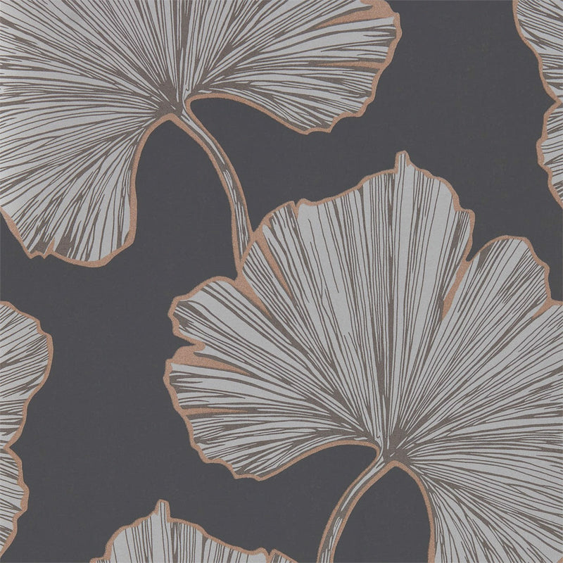 111713 Azurea Purity Ebony and Rose Gold Wallpaper by Harlequin