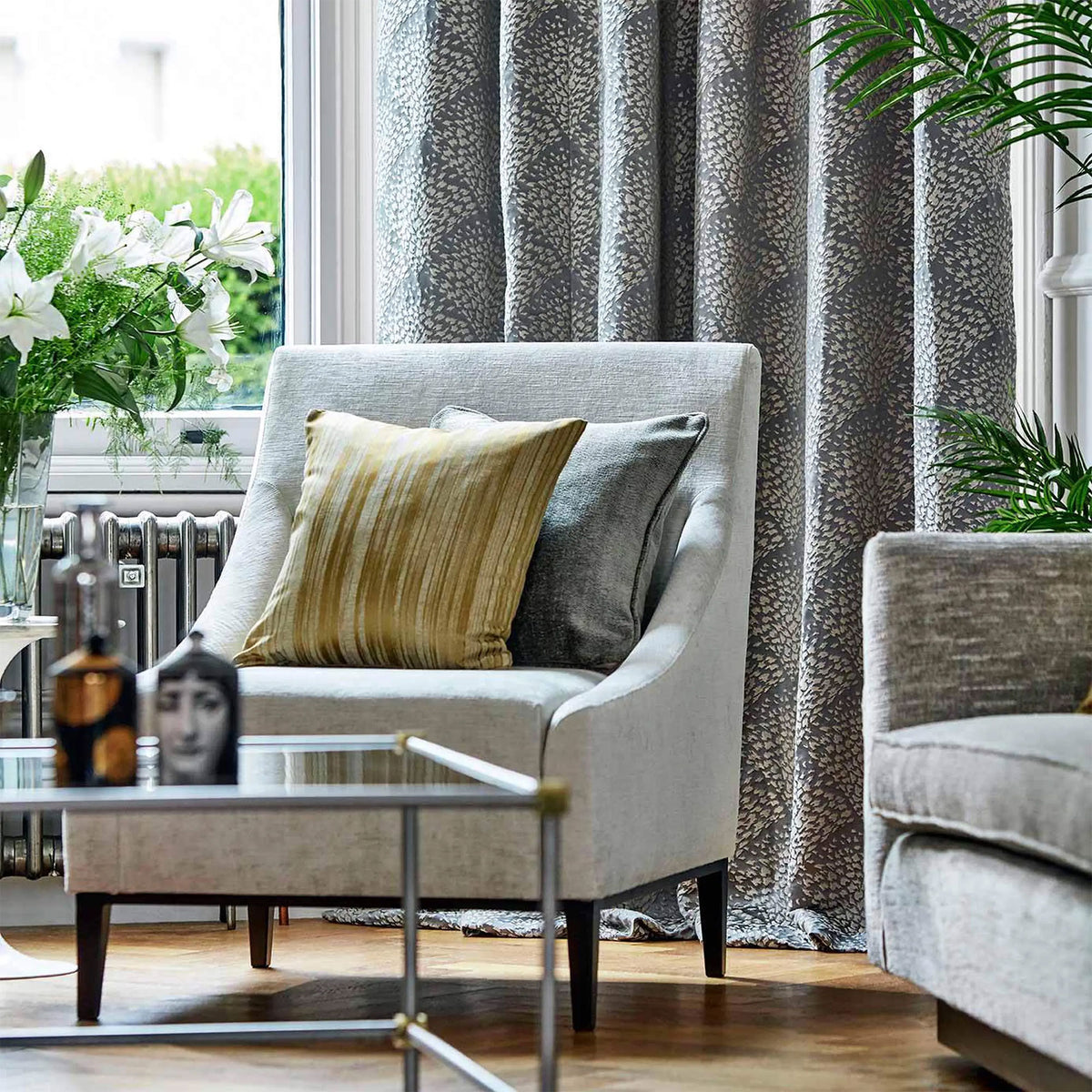 Charm Pewter Fabric by Harlequin