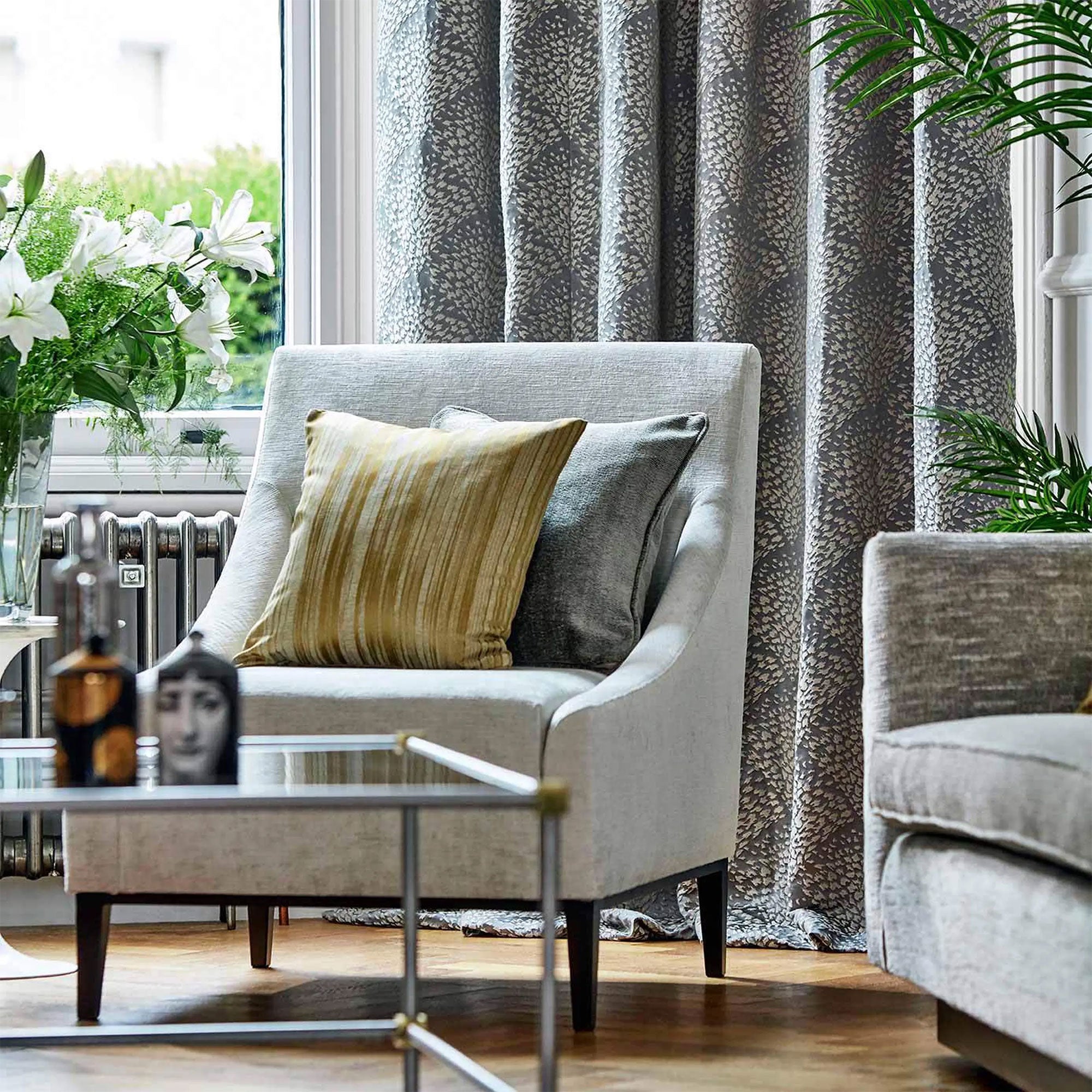 HLUT132580 Charm Pewter Fabric by Harlequin