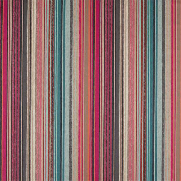 132826 Spectro Stripe Colour 2 Cerise Marine Coral Harlequin Fabric