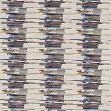 130695 Zeal Old Navy Denim Tan Harlequin Fabric