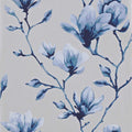 Lotus Purity Indigo Wallpaper by Harlequin