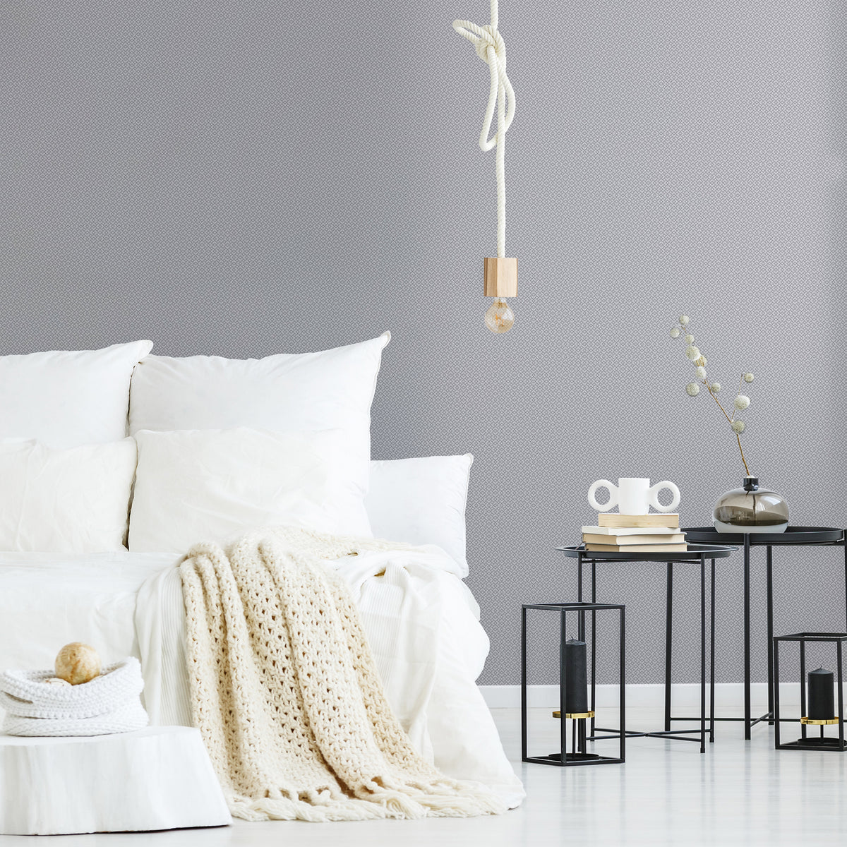 Geo Maze Motif Home Grey Wallpaper By Galerie