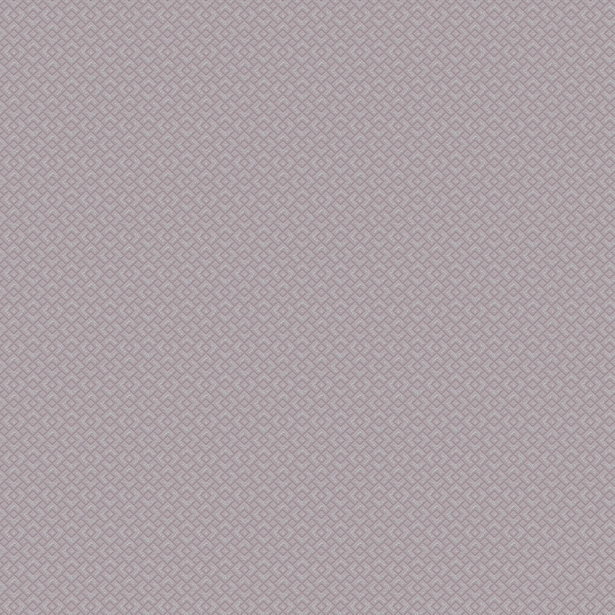 HO20012 Geo Maze Motif Home Lilac and Metallic Wallpaper By Galerie