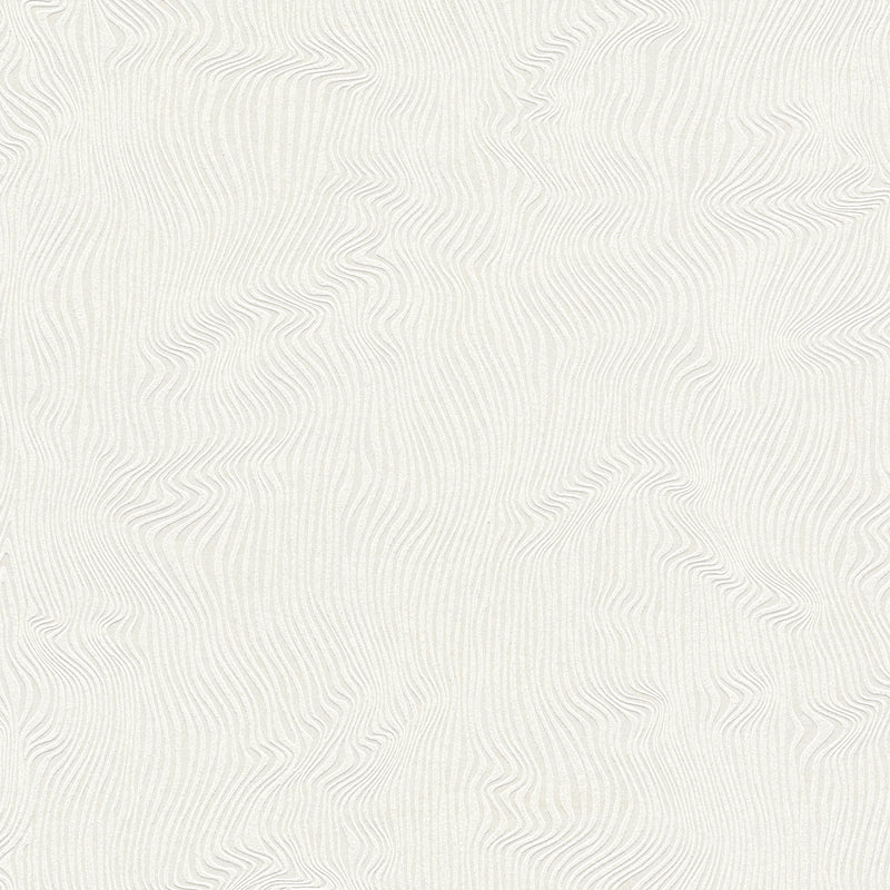 HO20020 Organic Waves Motif Home Cream and White Wallpaper B