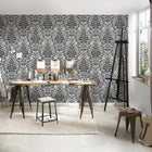HO20024 Damask Motif Home Grey and Black Wallpaper By Galerie