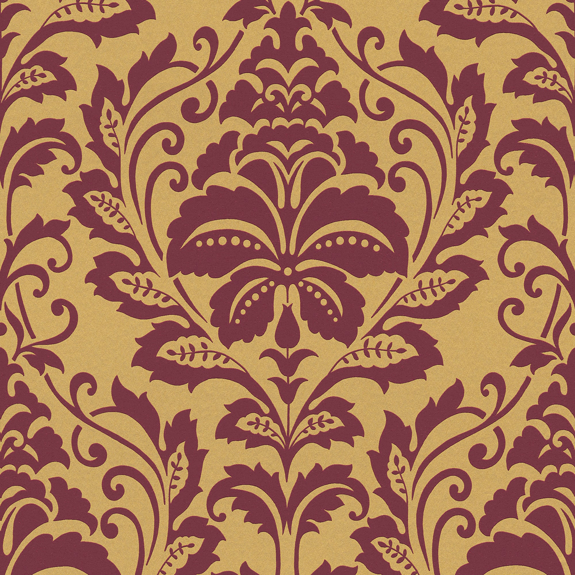 HO20027 Damask Motif Home Orange and Red Wallpaper By Galerie