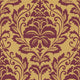 Damask Motif Home Orange and Red Wallpaper By Galerie