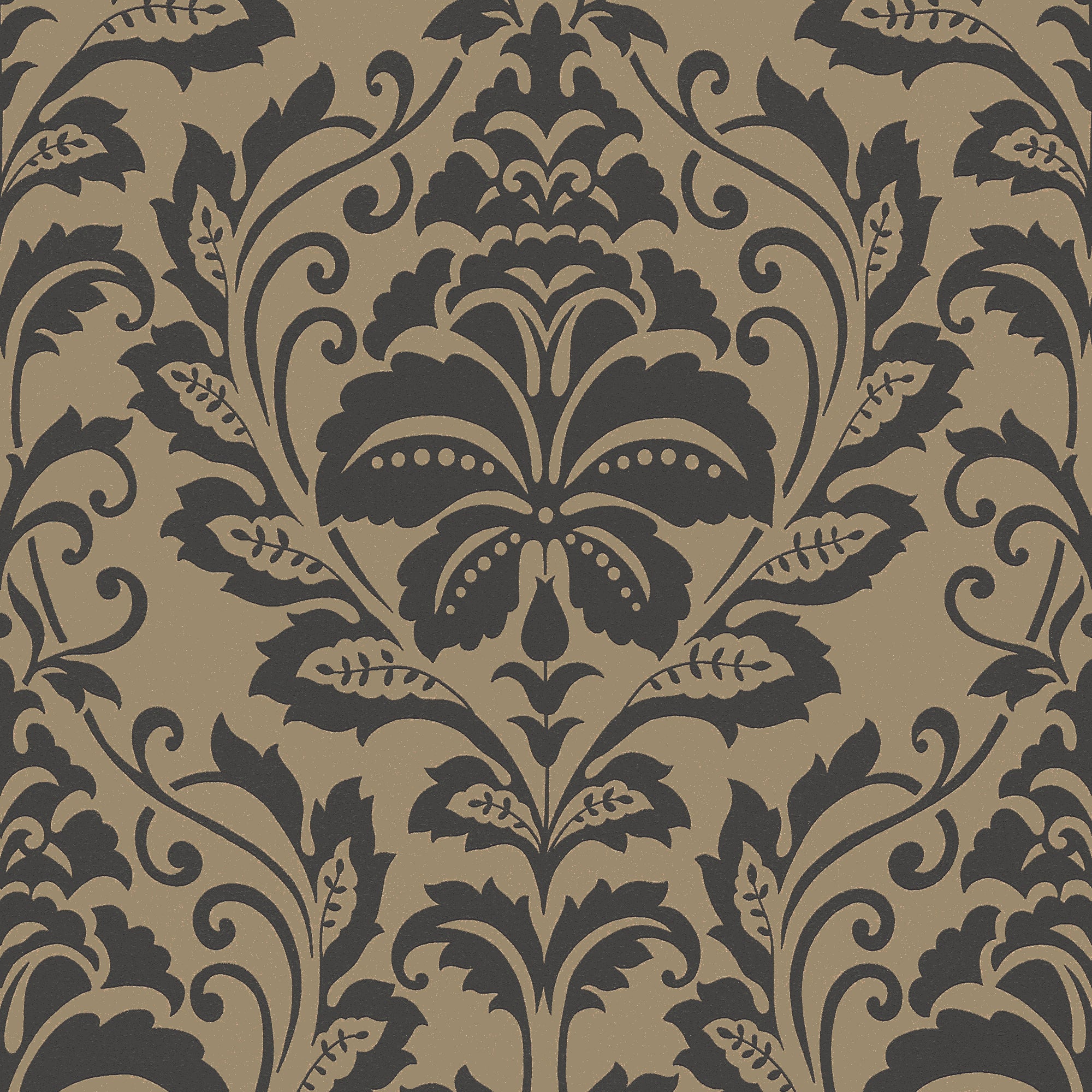 HO20028 Damask Motif Home Brown and Orange Wallpaper By Galerie