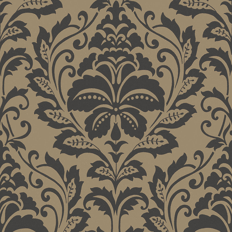 HO20028 Damask Motif Home Brown and Orange Wallpaper By Galerie