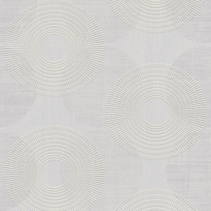 HO20031 Circles Motif Home Grey and White Wallpaper By Galerie
