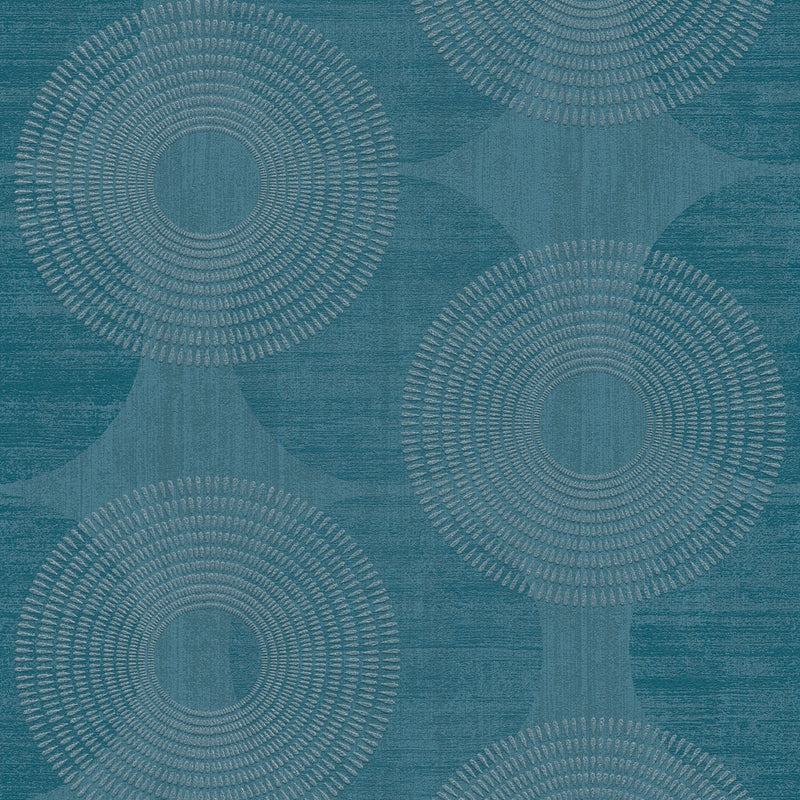 HO20032 Circles Motif Home Blue Wallpaper By Galerie
