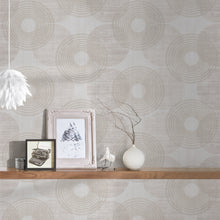 HO20040 Circles Motif Home Beige and Brown Wallpaper By Galerie