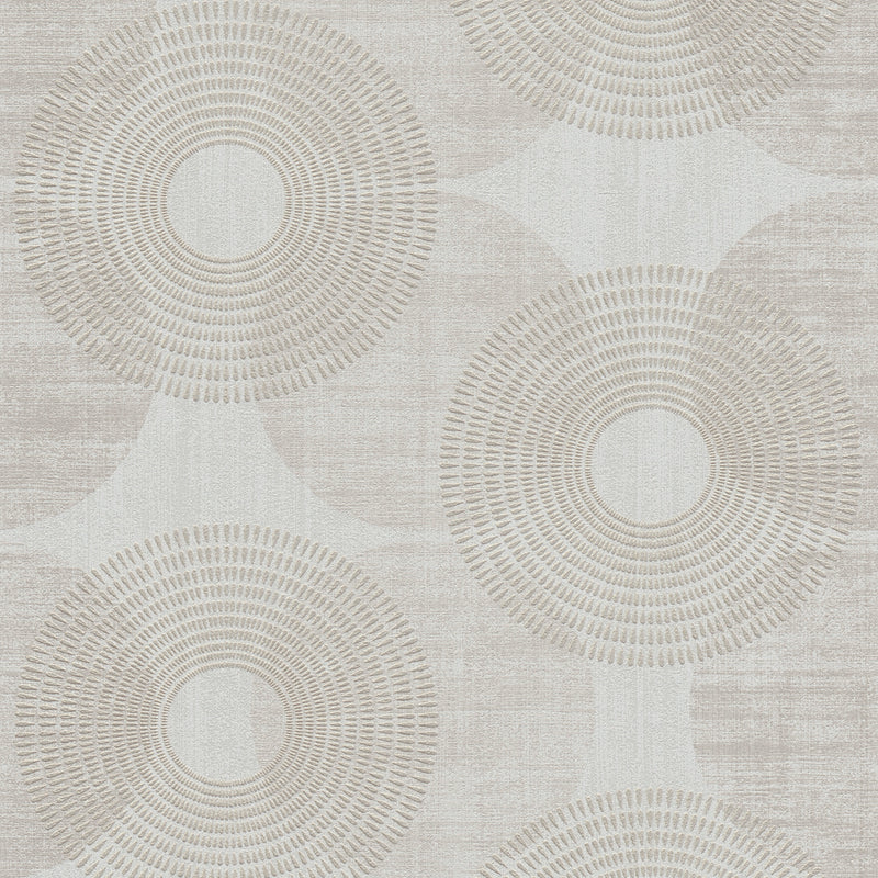 HO20040 Circles Motif Home Beige and Brown Wallpaper By Galerie