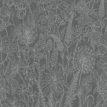 HO20048 Floral Motif Home Dark Grey and White Wallpaper By Galerie