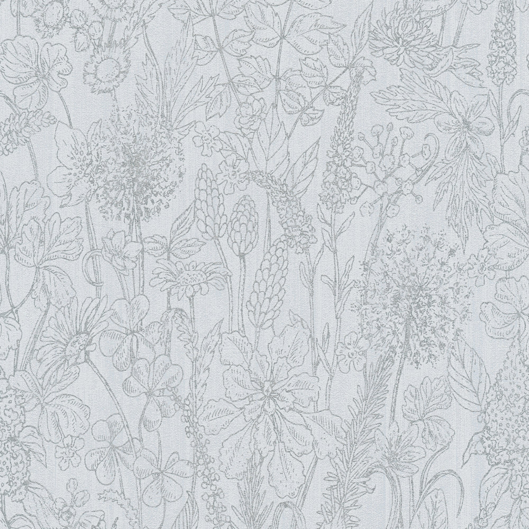 HO20049 Floral Motif Home Pale Grey Wallpaper By Galerie