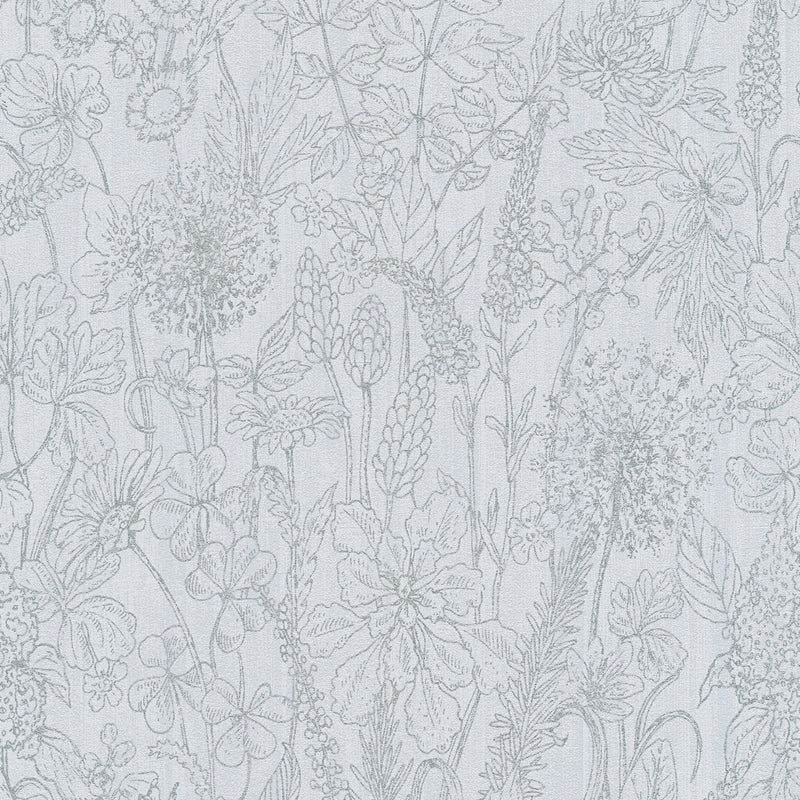HO20049 Floral Motif Home Pale Grey Wallpaper By Galerie