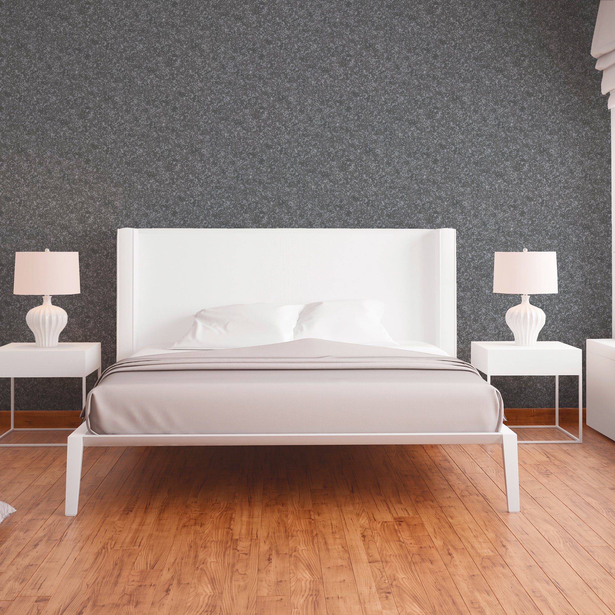 HO20054 Plaster Texture Home Black and Grey Wallpaper By Galerie