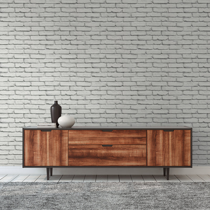 HO20057 Brick Motif Home Cream and Grey Wallpaper By Galerie