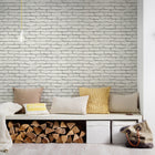 HO20057 Brick Motif Home Cream and Grey Wallpaper By Galerie
