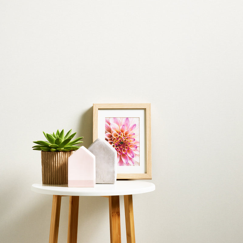 HO20060 Plain Texture Home Cream Wallpaper By Galerie