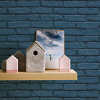 HO20061 Brick Motif Home Blue and Black Wallpaper By Galerie