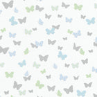 HO20062 Butterfly Motif Home Blue, Green, Grey and White Wallpaper By Galerie