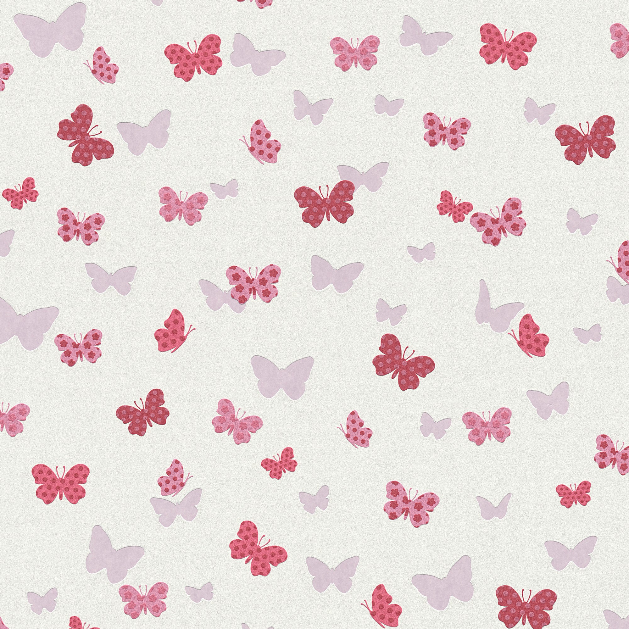 HO20067 Butterfly Motif Home Lilac, Red, White and Pink Wallpaper By Galerie