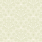 HWA1024W Deco Fan Green Wallpaper by Hoopla Walls