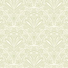 HWA1024W Deco Fan Green Wallpaper by Hoopla Walls