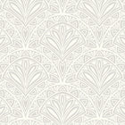 HWA1026W Deco Fan Grey Wallpaper by Hoopla Walls