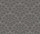 HWA1027W Deco Fan Black Wallpaper by Hoopla Walls