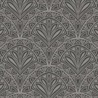 HWA1027W Deco Fan Black Wallpaper by Hoopla Walls