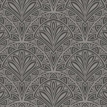 HWA1027W Deco Fan Black Wallpaper by Hoopla Walls