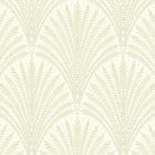 HWA1029W Leaf Fan Sage Green Wallpaper by Hoopla Walls