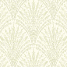 HWA1029W Leaf Fan Sage Green Wallpaper by Hoopla Walls