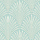 Leaf Fan Duck Egg Blue Elegance Wallpaper by Hoopla Walls
