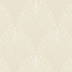 HWA1031W Leaf Fan Natural Wallpaper by Hoopla Walls