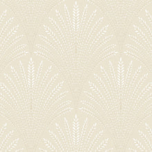HWA1031W Leaf Fan Natural Wallpaper by Hoopla Walls
