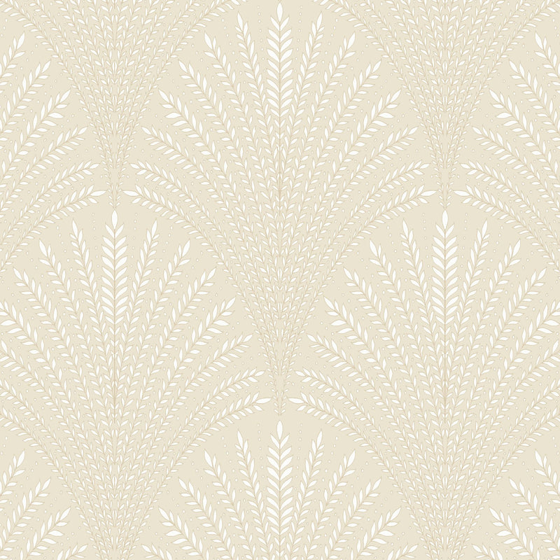 HWA1031W Leaf Fan Natural Wallpaper by Hoopla Walls