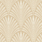 HWA1032W Leaf Fan Gold Wallpaper by Hoopla Walls