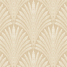 HWA1032W Leaf Fan Gold Wallpaper by Hoopla Walls