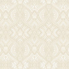 HWA1034W Ogee Damask Natural Wallpaper by Hoopla Walls