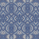HWA1036W Ogee Damask Navy Blue Wallpaper by Hoopla Walls