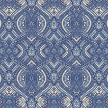 HWA1036W Ogee Damask Navy Blue Wallpaper by Hoopla Walls