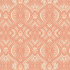 HWA1040W Ogee Damask Orange Wallpaper by Hoopla Walls
