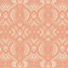 HWA1040W Ogee Damask Orange Wallpaper by Hoopla Walls